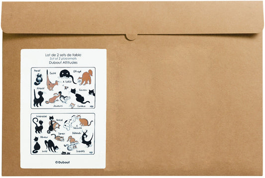 set di 2 tovagliette dubout attitudes nero/arancione, colore nero/arancione, taglia 30 x 45. realizzata in 100% polipropilene, unisce funzionalità e stile sulla tua tavola