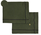 set di 2 tovagliette leonie muschio, colore muschio, taglia 40 x 50. tovaglietta in tessuto naturale perfettamente disposta su tavolo in legno