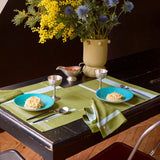 set di 2 tovagliette la nonna pistacchio, colore pistacchio, taglia 40 x 50 x 1. realizzata in 100% cotone bio, unisce funzionalità e stile sulla tua tavola