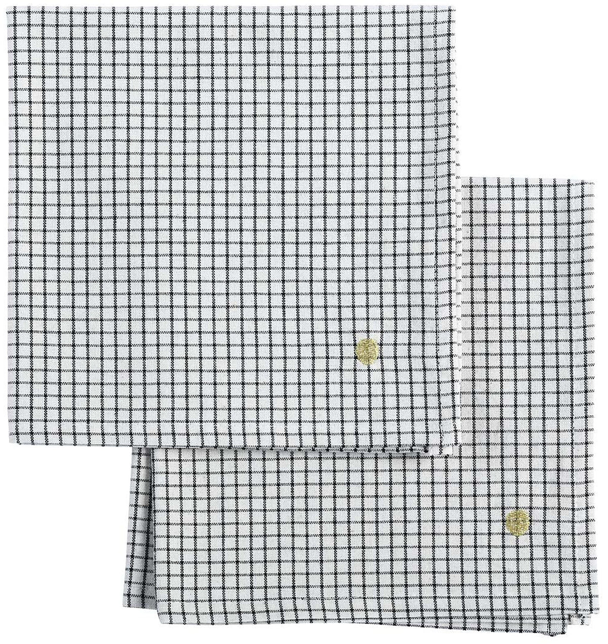 set di 2 tovaglioli gustave caviar, colore gustave caviar, taglia 40 x 40. tovagliolo piegato con cura su sfondo neutro, dettaglio tessuto e cuciture