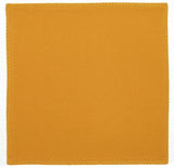 set di 2 tovaglioli riciclati delia girasole, colore girasole, taglia 41 x 41. tovagliolo piegato con cura su sfondo neutro, dettaglio tessuto e cuciture