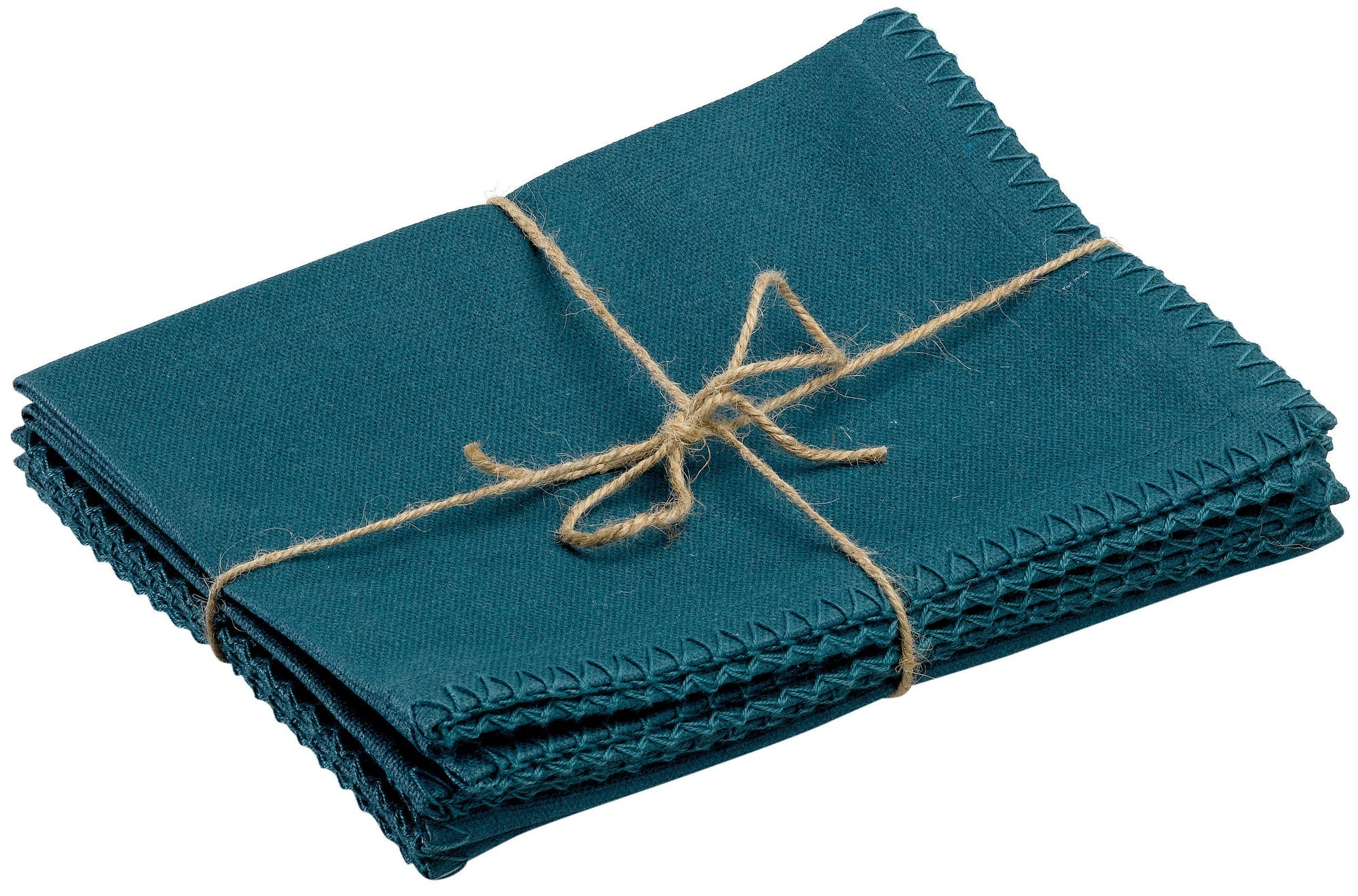 set di 4 tovagliette riciclate delia pavone, colore pavone, taglia 33 x 45. realizzata in 80% cotone riciclato 20% poliestere, unisce funzionalità e stile sulla tua tavola