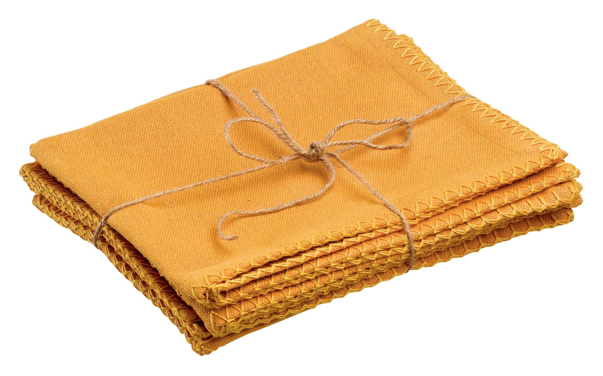 set di 4 tovagliette riciclate delia girasole, colore girasole, taglia 33 x 45. realizzata in 80% cotone riciclato 20% poliestere, unisce funzionalità e stile sulla tua tavola