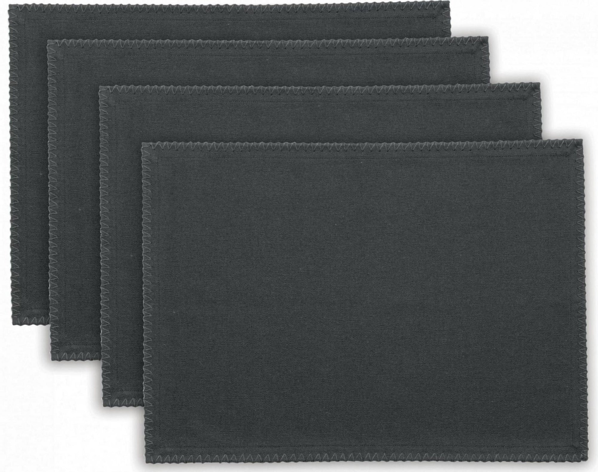 set di 4 tovagliette riciclate delia ombra, colore ombra, taglia 33 x 45. realizzata in 80% cotone riciclato 20% poliestere, unisce funzionalità e stile sulla tua tavola