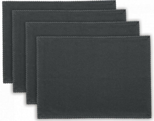 set di 4 tovagliette riciclate delia ombra, colore ombra, taglia 33 x 45. realizzata in 80% cotone riciclato 20% poliestere, unisce funzionalità e stile sulla tua tavola