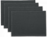 set di 4 tovagliette riciclate delia ombra, colore ombra, taglia 33 x 45. realizzata in 80% cotone riciclato 20% poliestere, unisce funzionalità e stile sulla tua tavola