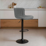 sgabello regolabile snas grigio scuro con piede nero, sgabello moderno per cucina, bar o penisola