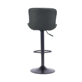 sgabello regolabile snas grigio scuro con piede nero, vista ambientata accanto a bancone o isola