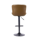 sgabello regolabile snas tortora con piede nero, design salvaspazio ideale per ambienti contemporanei