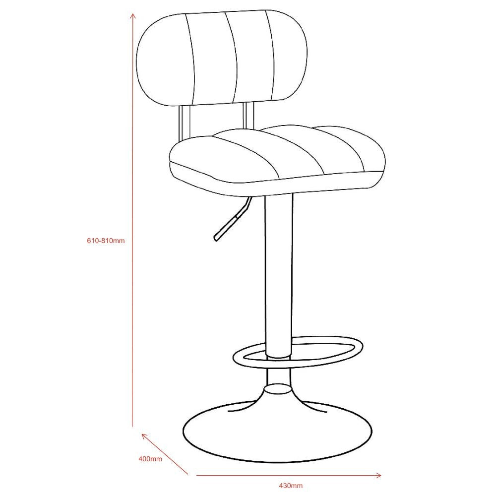 sgabello tati con seduta in ecopelle brown e gamba in metallo nero, design salvaspazio ideale per ambienti contemporanei