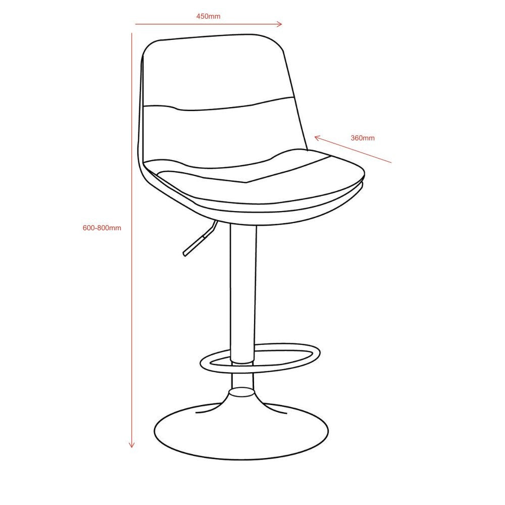 sgabello paco con seduta in ecopelle grigio e gamba in metallo inox, design salvaspazio ideale per ambienti contemporanei
