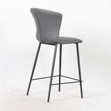 sgabello core colore antracite con gambe in metallo nero, design salvaspazio ideale per ambienti contemporanei