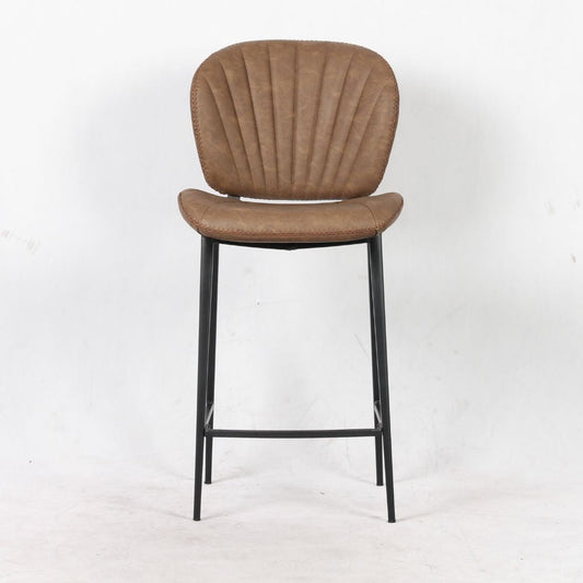 sgabello elice colore tortora vintage gambe in metallo colore nero, sgabello moderno per cucina, bar o penisola