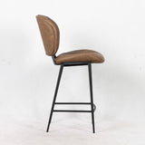 sgabello elice colore tortora vintage gambe in metallo colore nero, vista ambientata accanto a bancone o isola