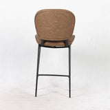 sgabello elice colore tortora vintage gambe in metallo colore nero, struttura stabile in metallo o legno massello