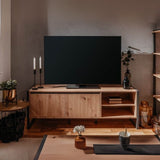 mobile porta tv denver 54 l160xp40xh55 quercia antracite, composizione moderna per soggiorno elegante e funzionale