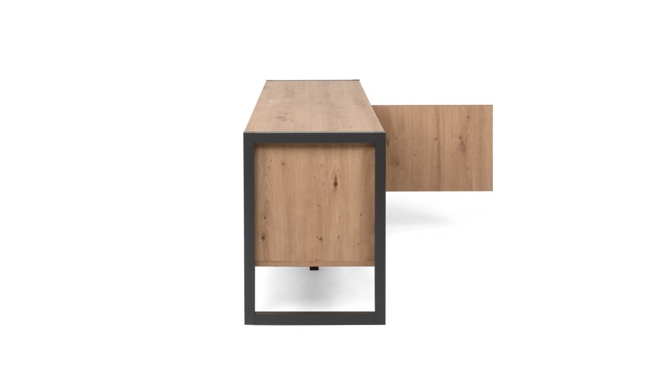 mobile porta tv denver 54 l160xp40xh55 quercia antracite, combinazioni modulari per adattarsi a ogni spazio