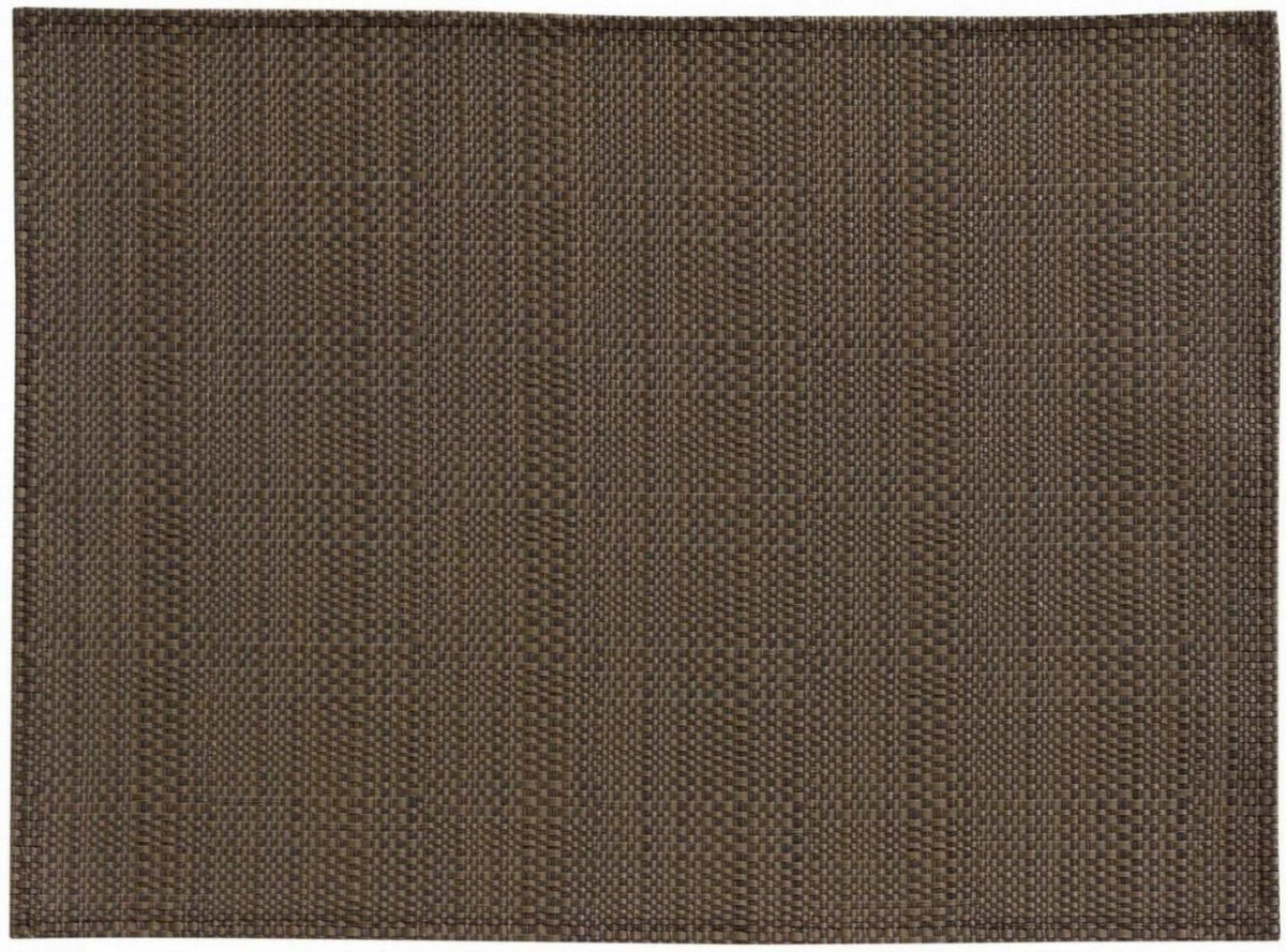 set da tavola canna caffè, colore caffè, taglia 33 x 45. sottopiatto ripreso su fondo neutro per mostrare i dettagli