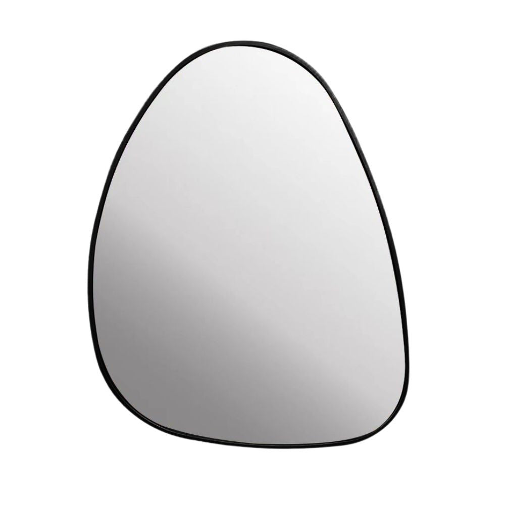 specchio da parete asimmetrico con cornice nera specchio4, specchiera decorativa per soggiorno, ingresso o camera