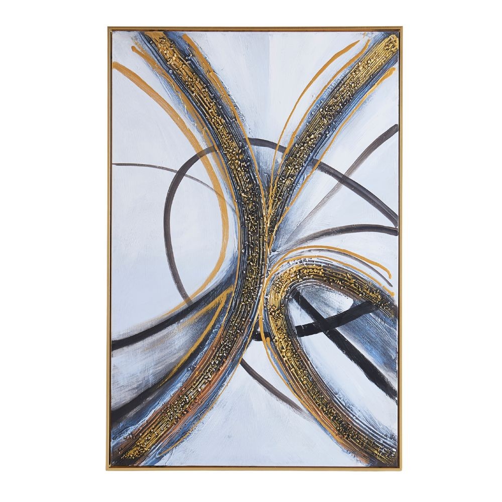 quadro astratto oro nero su tela con cornice oro quadro6, specchiera decorativa per soggiorno, ingresso o camera