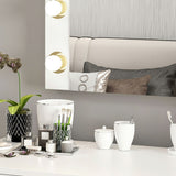 specchio trucco armin colore bianco con luci led lampadine non incluse, ideali per dare profondità e personalità agli ambienti