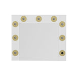 specchio trucco armin colore bianco con luci led lampadine non incluse, complementi d’arredo per pareti minimal o classiche