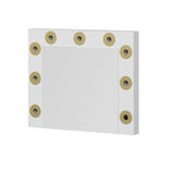 specchio trucco armin colore bianco con luci led lampadine non incluse, quadri con stampe artistiche e design attuale