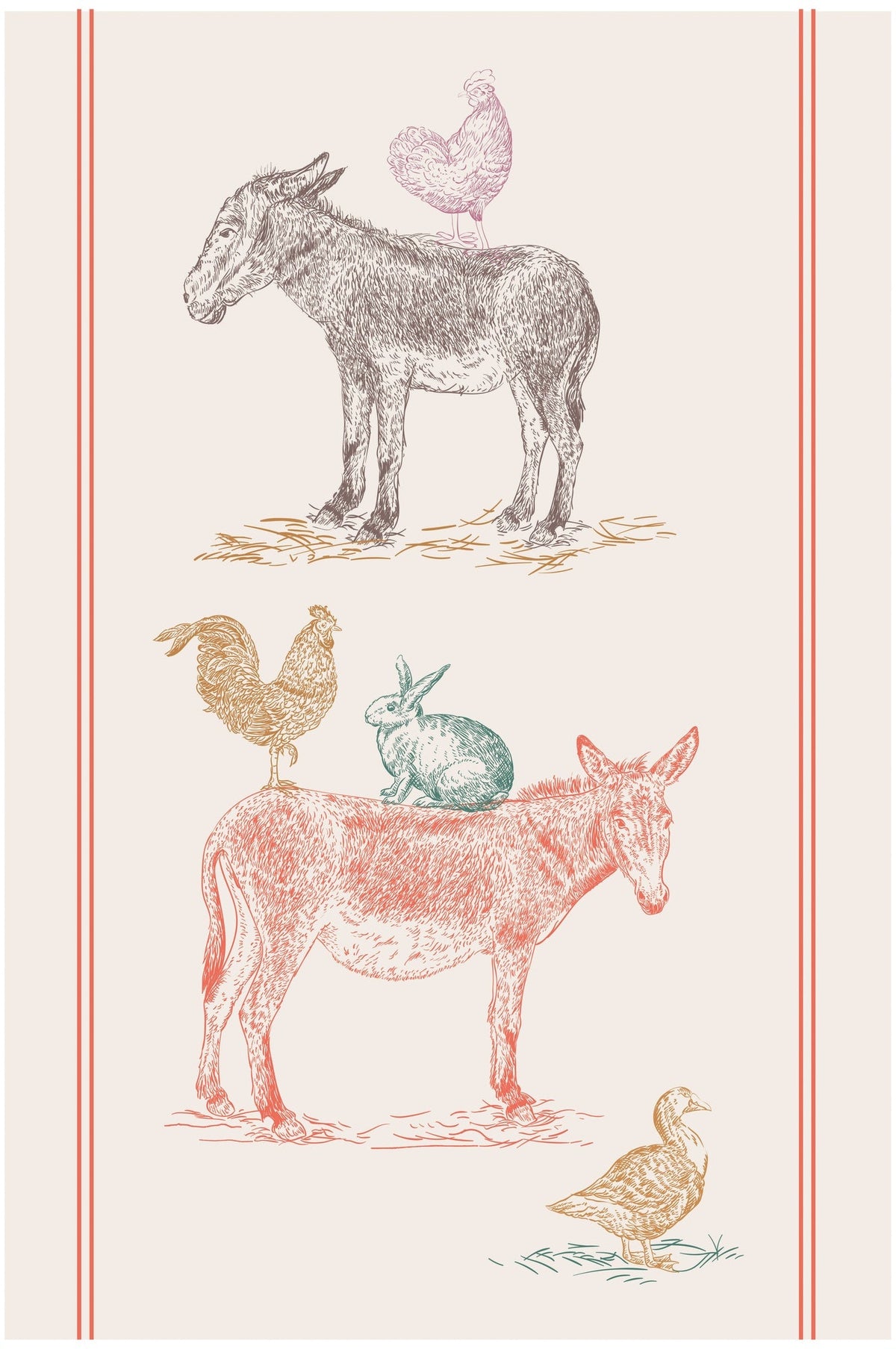 strofinaccio ferme ecru, colore ecru, taglia 48 x 72. strofinaccio piegato su fondo neutro per mostrare texture e finiture