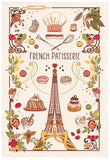 strofinaccio la patissiere ecru, colore ecru, taglia 48 x 72. strofinaccio piegato su fondo neutro per mostrare texture e finiture