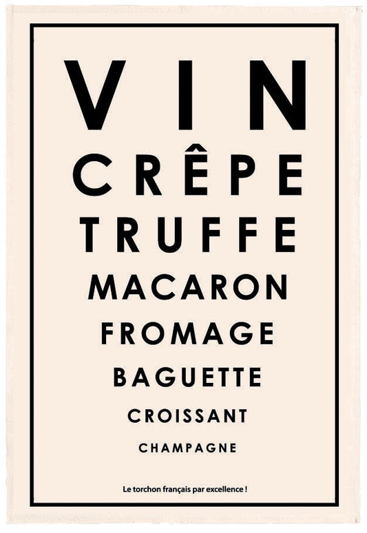 asciugamano specialites francaises ecru, colore ecru, taglia 48 x 72. strofinaccio piegato su fondo neutro per mostrare texture e finiture