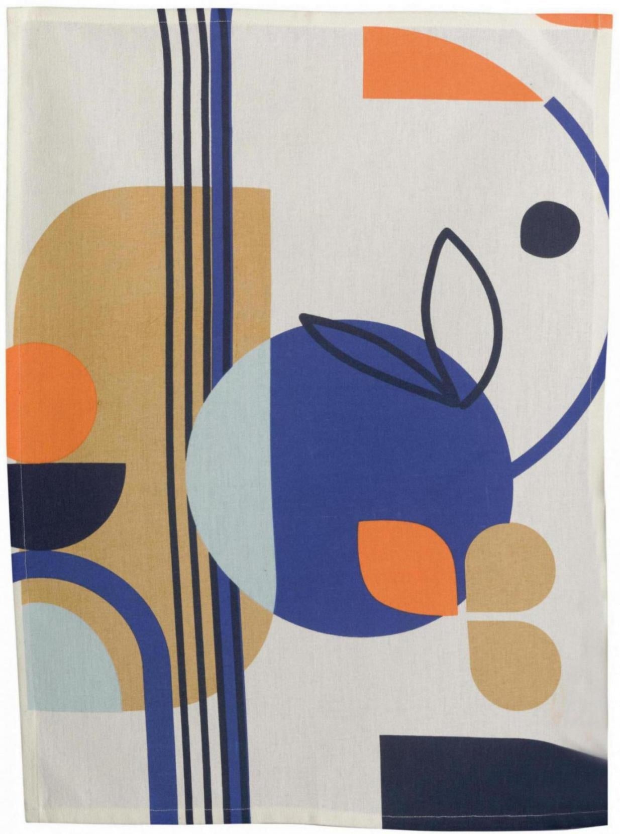 strofinaccio titouan multico, colore multico, taglia 50 x 70. strofinaccio piegato su fondo neutro per mostrare texture e finiture