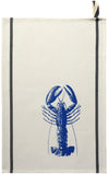 strofinaccio homard blu, colore blu, taglia 50 x 70. strofinaccio piegato su fondo neutro per mostrare texture e finiture
