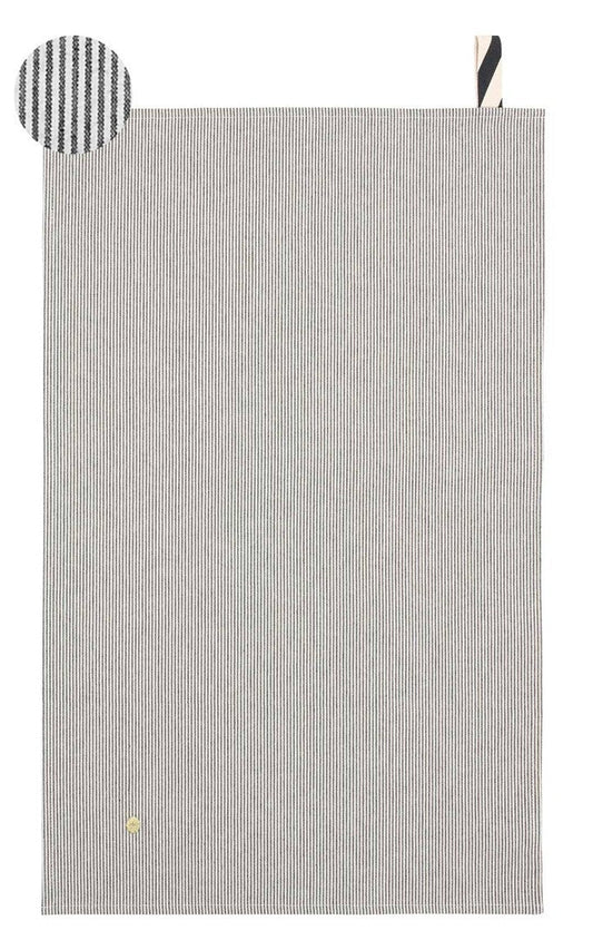 strofinaccio finette caviar, colore finette caviar, taglia 50 x 80. strofinaccio piegato su fondo neutro per mostrare texture e finiture 682