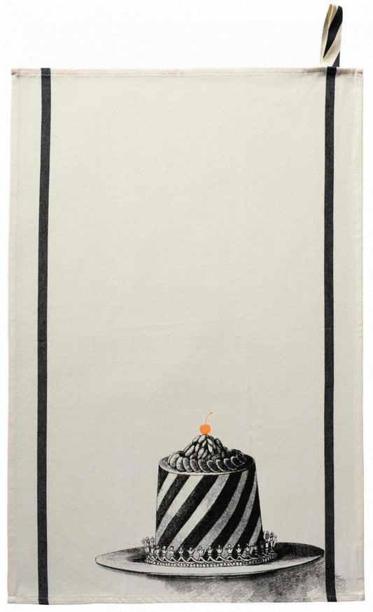 strofinaccio charlotte ecru, colore ecru, taglia 50 x 70. strofinaccio piegato su fondo neutro per mostrare texture e finiture