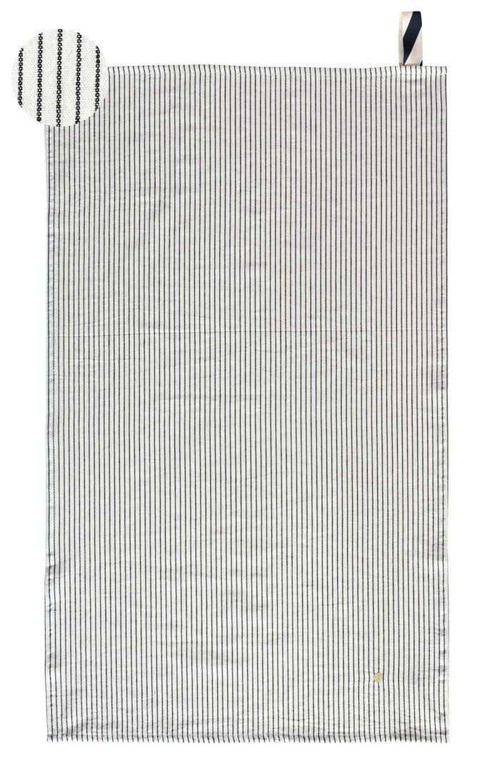 strofinaccio leonie caviale, colore caviale, taglia 50 x 80. strofinaccio piegato su fondo neutro per mostrare texture e finiture