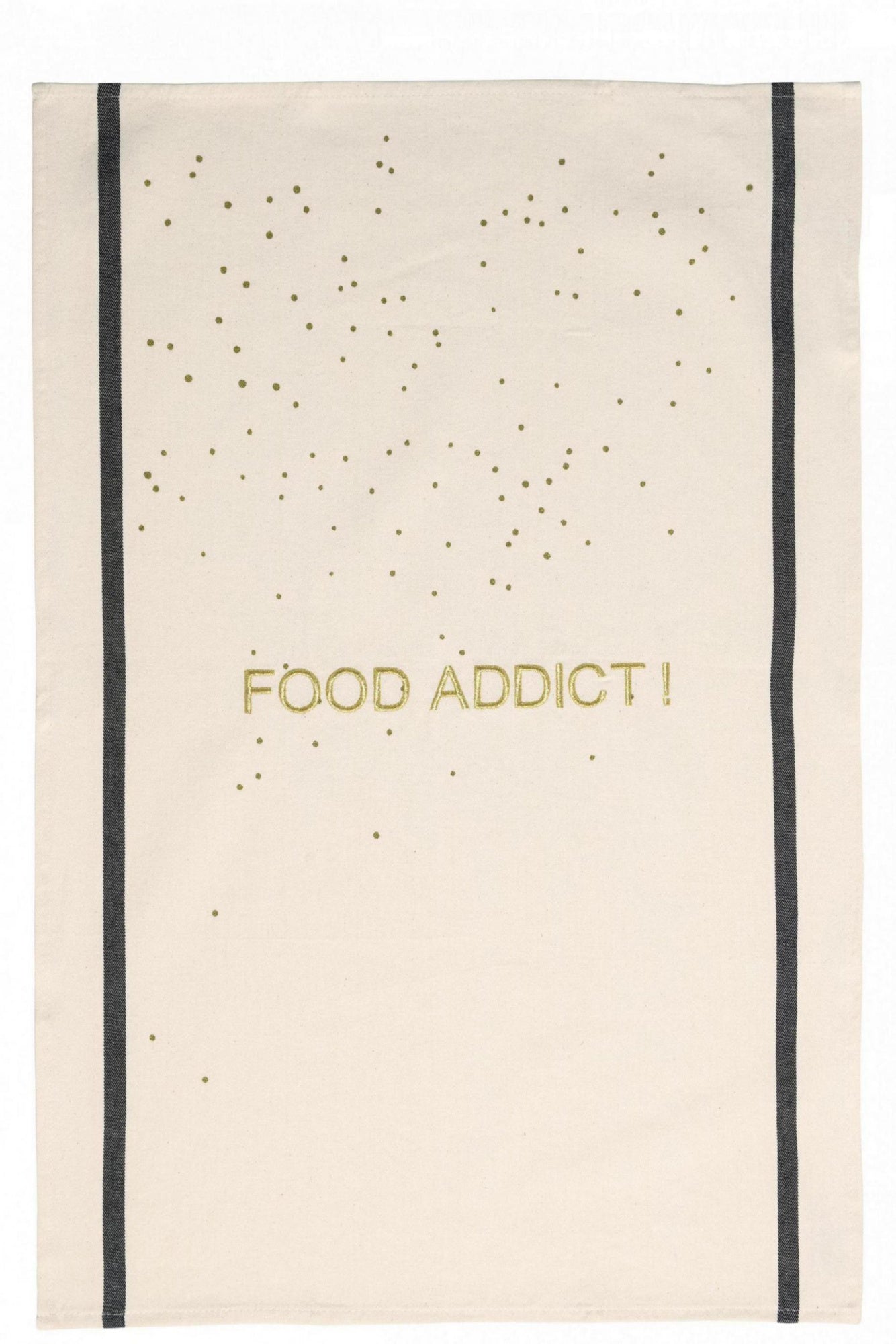 strofinaccio food addict ecru, colore ecru, taglia 50 x 70. strofinaccio piegato su fondo neutro per mostrare texture e finiture