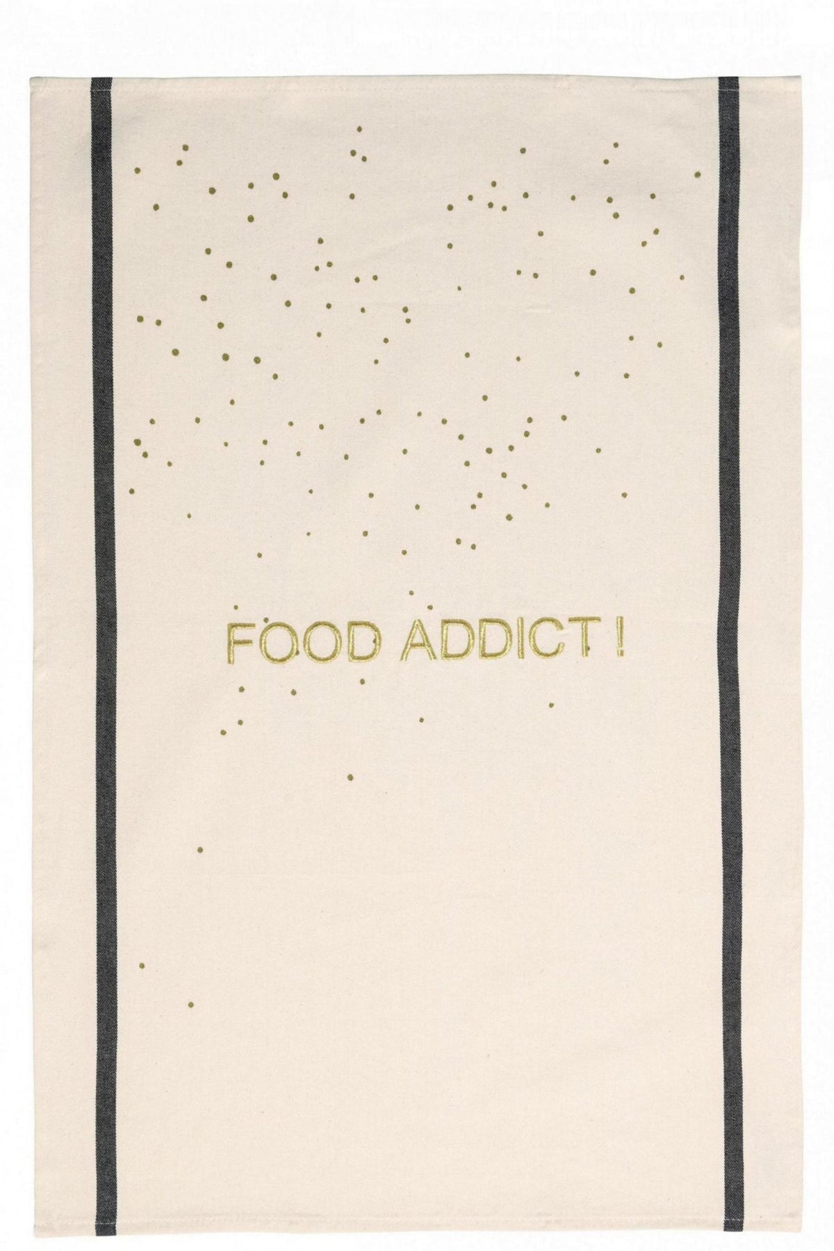 strofinaccio food addict ecru, colore ecru, taglia 50 x 70. strofinaccio piegato su fondo neutro per mostrare texture e finiture