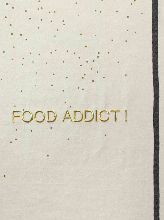 strofinaccio food addict ecru, colore ecru, taglia 50 x 70. confezionato in 100% cotone bio, assorbenza e resistenza per ogni esigenza in cucina