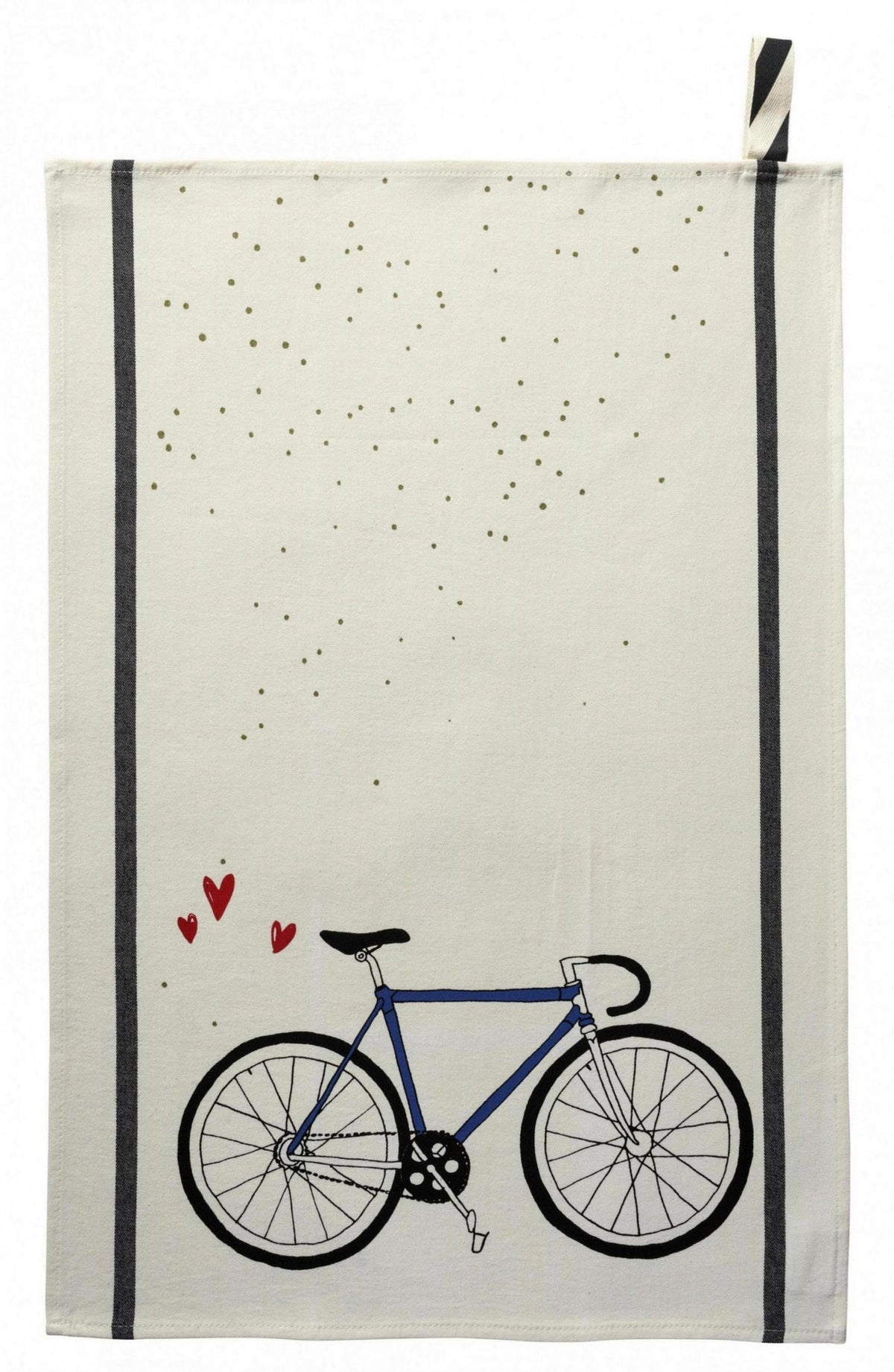 strofinaccio felice, colore felice, taglia 50 x 70. strofinaccio piegato su fondo neutro per mostrare texture e finiture