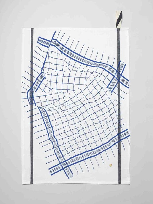 torchon tonton blu, colore blu, taglia 50 x 70. confezionato in 100% cotone bio, assorbenza e resistenza per ogni esigenza in cucina