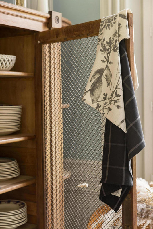 strofinaccio fleuri isam ombra, colore ombra, taglia 50 x 70. confezionato in 100% cotone, assorbenza e resistenza per ogni esigenza in cucina