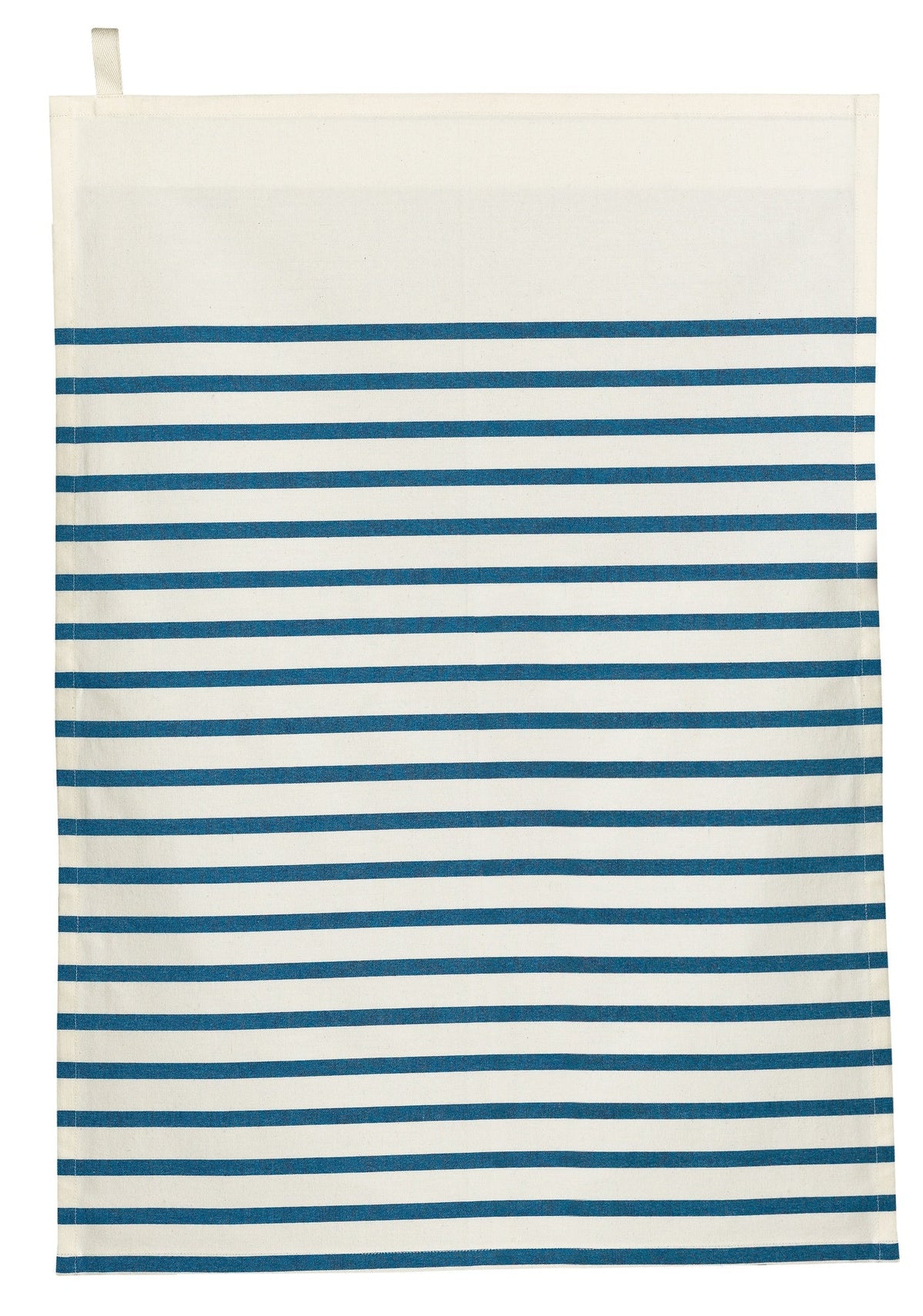 strofinaccio nalou avorio/blu, colore avorio/blu, taglia 50 x 70. strofinaccio piegato su fondo neutro per mostrare texture e finiture