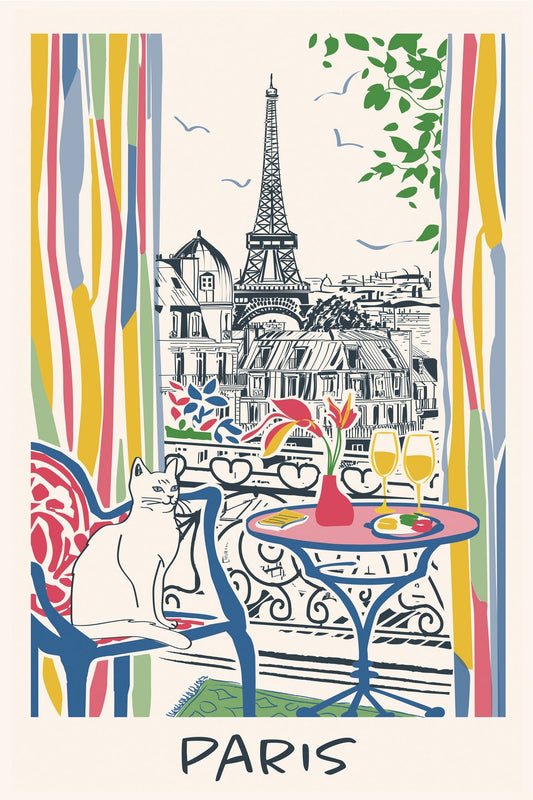 strofinaccio fenetre sur paris ecru, colore ecru, taglia 48 x 72. strofinaccio piegato su fondo neutro per mostrare texture e finiture