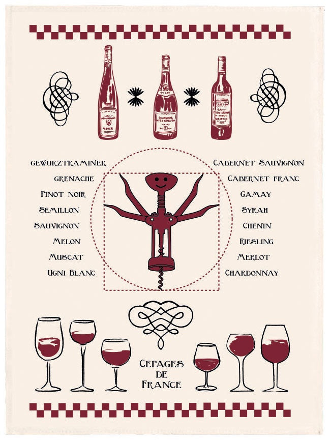 strofinaccio vitruve multico, colore multico, taglia 50 x 70. strofinaccio piegato su fondo neutro per mostrare texture e finiture