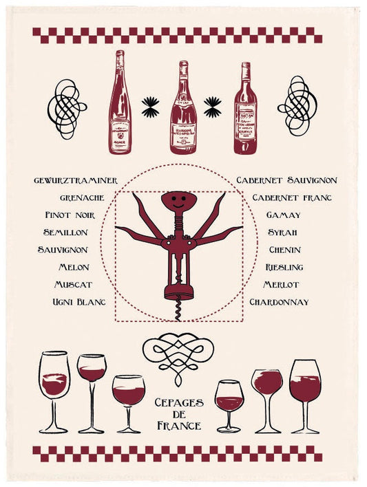 strofinaccio vitruve multico, colore multico, taglia 50 x 70. strofinaccio piegato su fondo neutro per mostrare texture e finiture 651