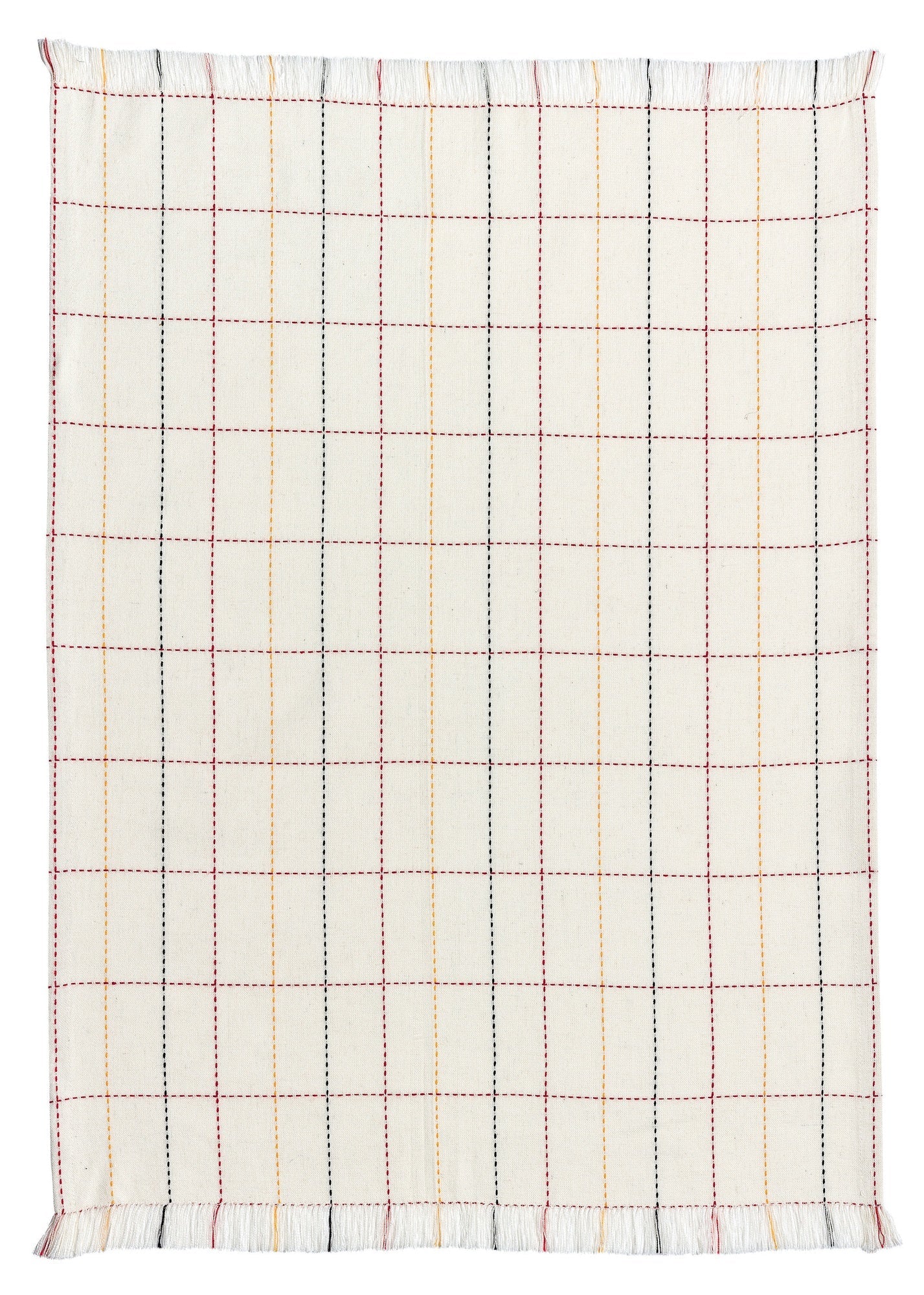 strofinaccio luan multico, colore multico, taglia 50 x 70. strofinaccio piegato su fondo neutro per mostrare texture e finiture