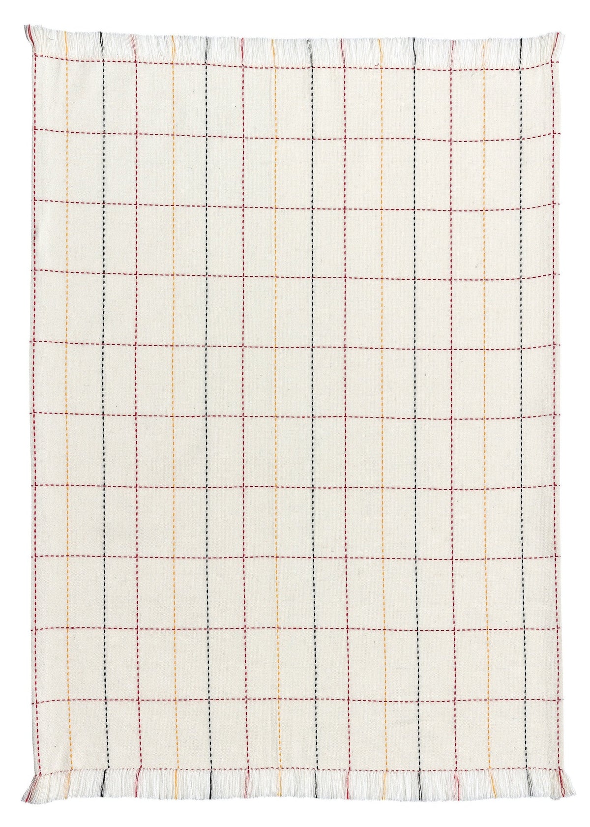 strofinaccio luan multico, colore multico, taglia 50 x 70. strofinaccio piegato su fondo neutro per mostrare texture e finiture