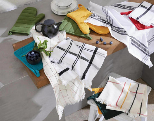 strofinaccio luan multico, colore multico, taglia 50 x 70. confezionato in 80% cotone riciclato 20% poliestere, assorbenza e resistenza per ogni esigenza in cucina