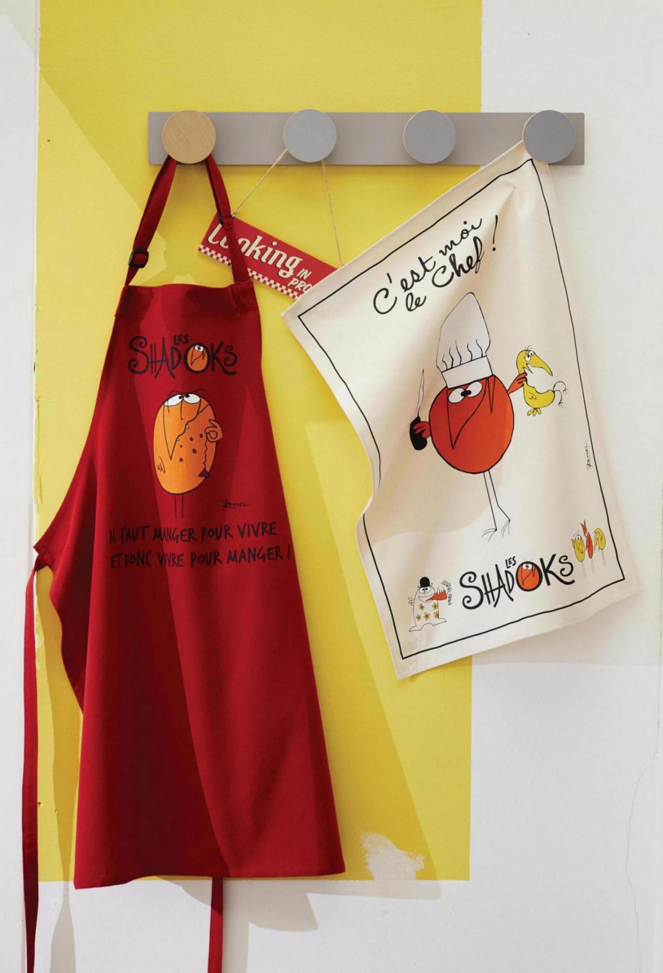 strofinaccio shadoks grand chef ecru, colore ecru, taglia 48 x 72. confezionato in 100% cotone, assorbenza e resistenza per ogni esigenza in cucina