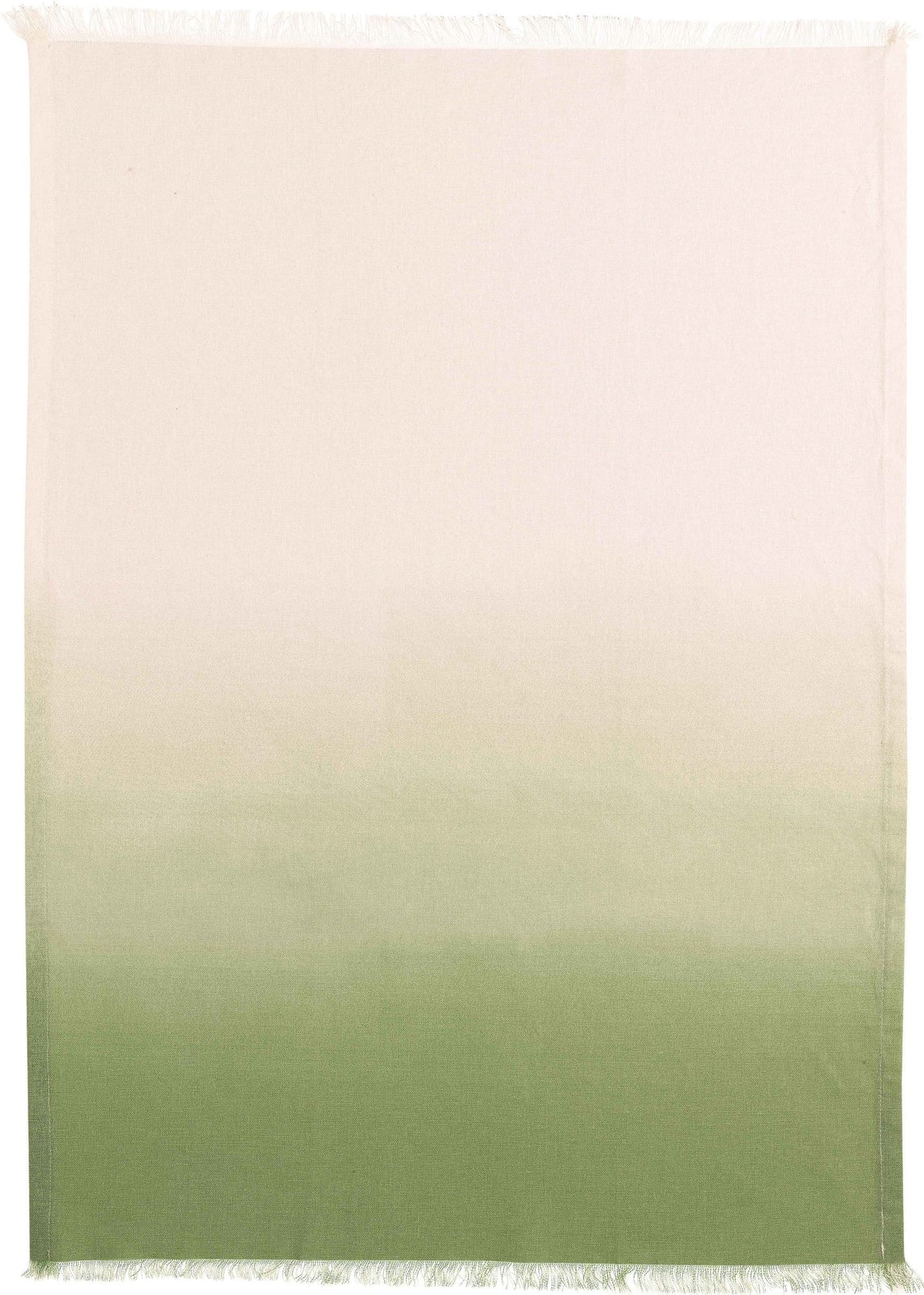 strofinaccio riciclato tie&dye cactus, colore cactus, taglia 50 x 70. strofinaccio piegato su fondo neutro per mostrare texture e finiture